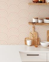 Soft Pink Arches Wallpaper